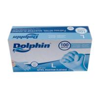 Dolphin Nitril Muayene Eldiveni Pudrasız Mavi Large