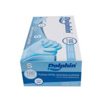 Dolphin Nitril Muayene Eldiveni Pudrasız Mavi Small